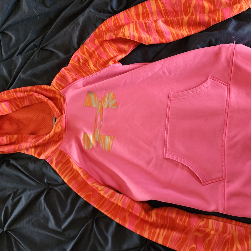 Under Armour Pink and Orange Hoodie
